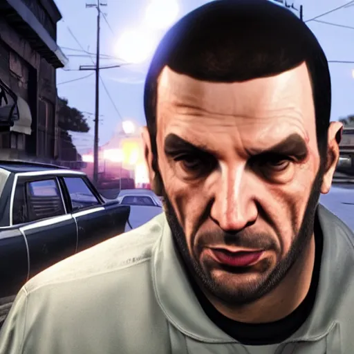 Image similar to niko bellic in gta 6, realistic, 4 k gameplay