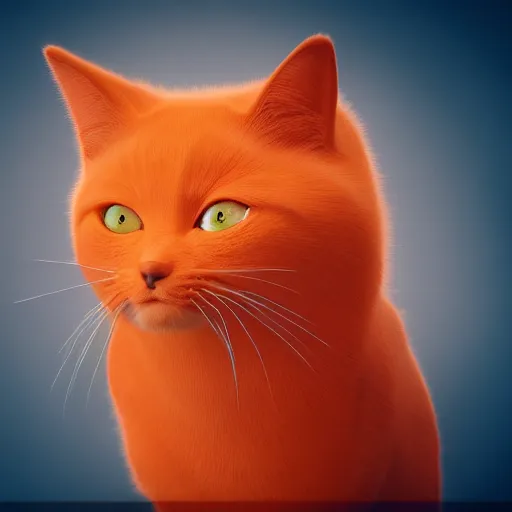 Prompt: An orange cat, happy face, in a room, octane render, retro wave, photorealistic