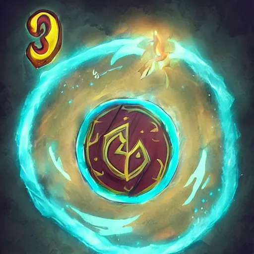 Prompt: glowing magic scroll paper floating in the air, in the style of hearthstone artwork