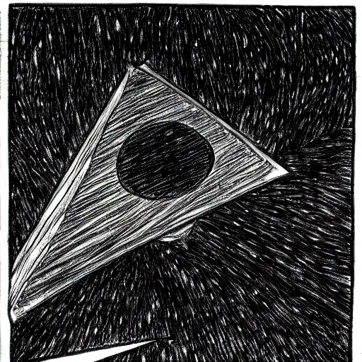 Image similar to black and white drawing of the void