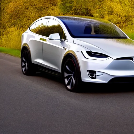 Image similar to high res Tesla model X car, 4k photography