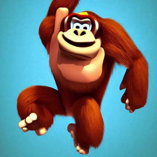 Prompt: Donkey Kong, digital art, award winning