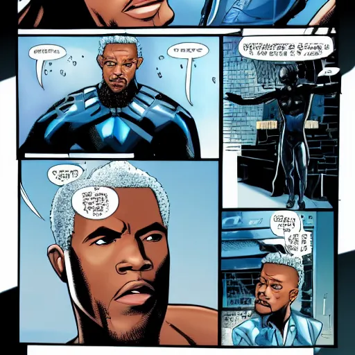 Image similar to Iceman freezing Black Panther