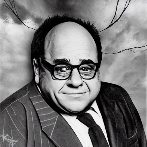 Prompt: 9 foot tall danny devito, realistic photograph