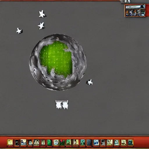 Prompt: The moon landing in the style of RuneScape