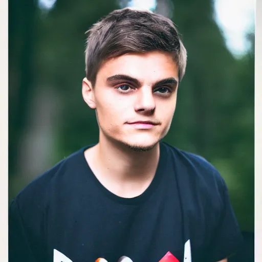 Image similar to portrait photograph of Martin Garrix, 135mm nikon f/2