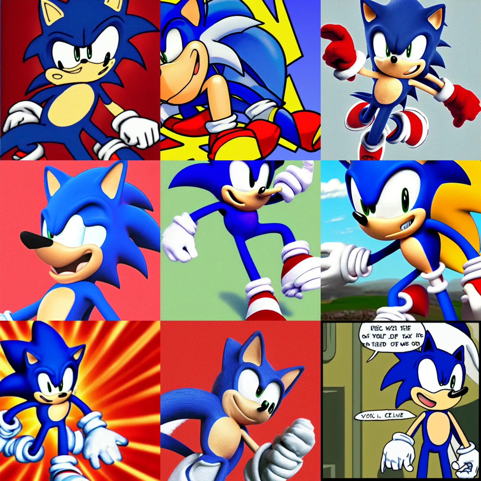 sonic fanart, Stable Diffusion