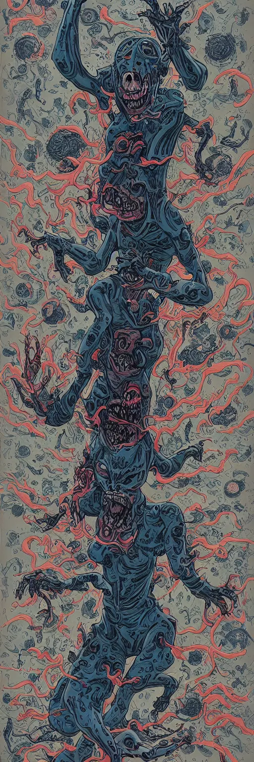 Prompt: woman screaming nightmare alien invasion attacking earth the end of the world, by james jean,