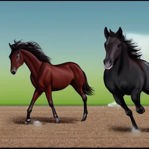 Image similar to an animation of a horse running left to right shot frame by frame, separated into equally sized frames, from'learning to animate'