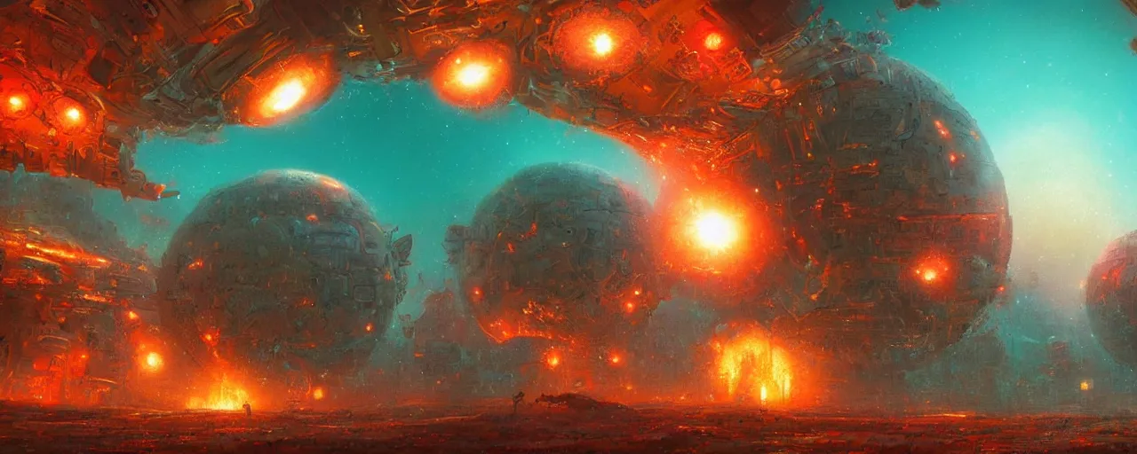 Prompt: ” gas planet, [ cinematic, detailed, epic, widescreen, opening, establishing, mattepainting, photorealistic, realistic textures, octane render, art by paul lehr ] ”