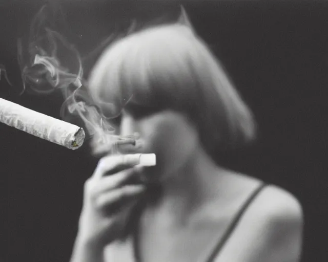 Image similar to a lomographic photo of woman hand with cigarette