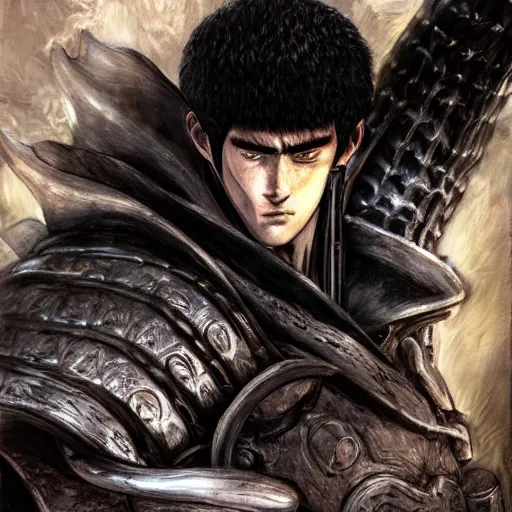 Prompt: portrait of guts from berserk,,,,,,,, extremely detailed, made by wlop and maxwell boas