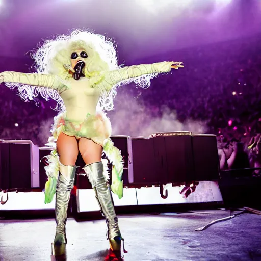 Image similar to Lady Gaga giving a concert, EOS 5D, ISO100, f/8, 1/125, 84mm, RAW Dual Pixel, Dolby Vision, HDR, AP, Featured