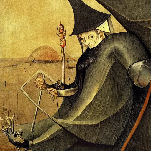 Prompt: intricate, detailed painting of caelid by hieronymous bosch, concept art, illustration