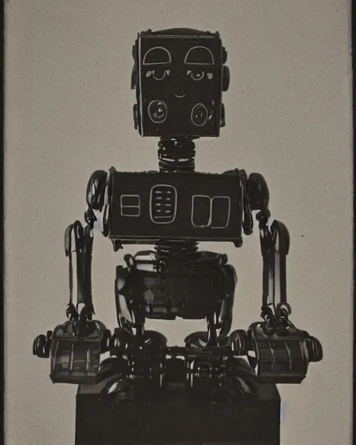 Image similar to portraits of antropomorphic robots by Louis Daguerre