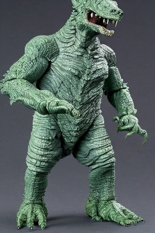 Image similar to kaiju action figure, vintage, 1980s