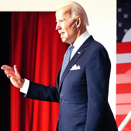 Prompt: joe biden wearing a dress designed by maison margiela