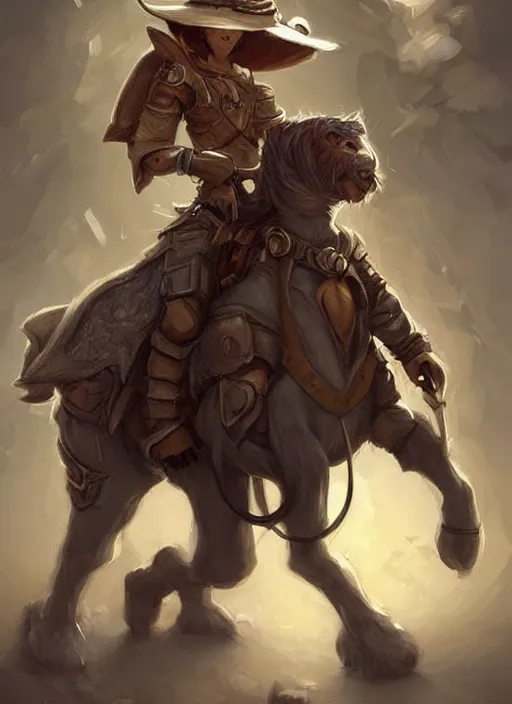 Image similar to cute little cat with wide - brimmed hat riding horse, tiny, small, miniature animal, baby animal, short, pale black armor, cute and adorable, pretty, beautiful, dnd character art portrait, matte fantasy painting, deviantart artstation, by jason felix by steve argyle by tyler jacobson by peter mohrbacher, cinematic lighting