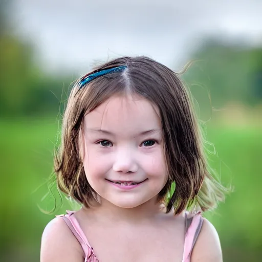 Prompt: portrait of cute girl made of water