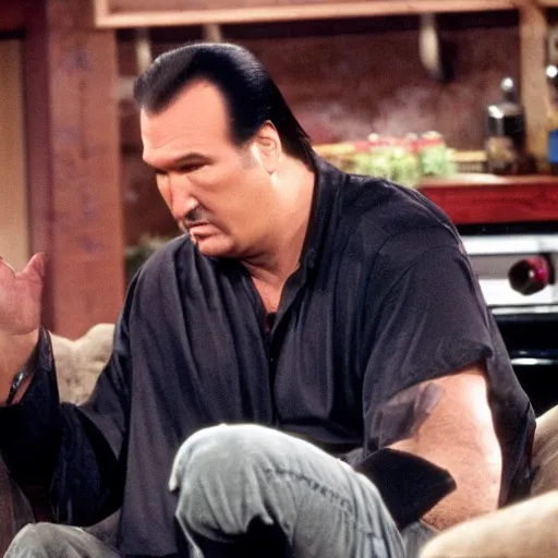 Image similar to steven seagal as al bundy in tv series married with children