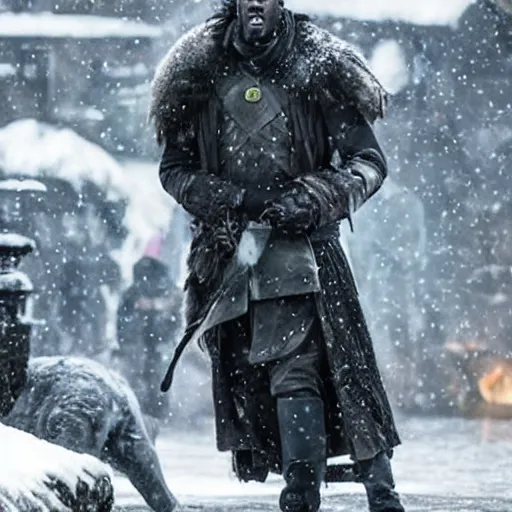 Prompt: Kevin Garnett as Jon Snow