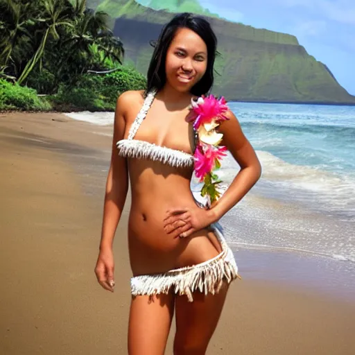 Image similar to beautiful Hawaiian girl