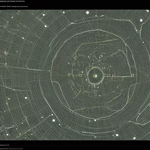 Prompt: very detailed GIS map of cosmic ancient high technology cities, avoid symmetry, broken google maps, open street maps, maxar, astral, 8K, cinematic, generative art, antialiasing, total eclipse, microbiology, circuit, psychic, octane