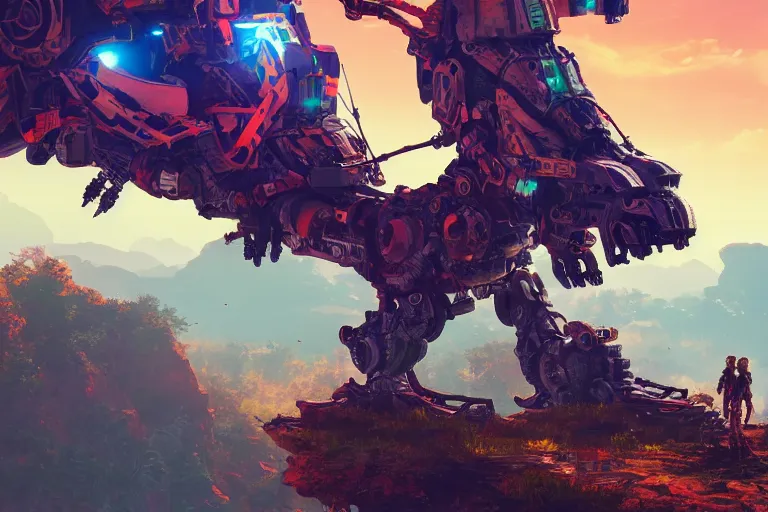 Image similar to sunwing machine mecanical creature robot of horizon forbidden west horizon zero dawn radiating a glowing aura global illumination ray tracing hdr fanart arstation by ian pesty and alena aenami artworks in 4 k