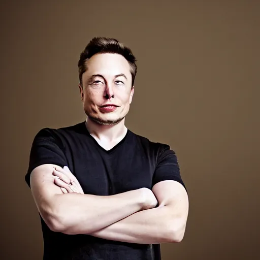 Image similar to A portrait photo of Elon Musk teams up with a teenage Elon Musk, perfect faces, 50 mm, award winning photography