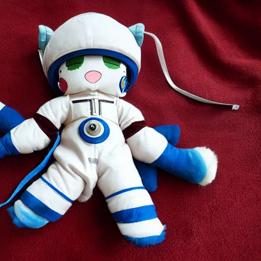 Image similar to cute fumo plush of an astronaut girl, anime girl, plush