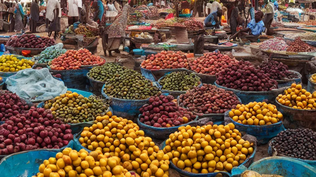 Image similar to market in djibouti, photography, realistic, panorama