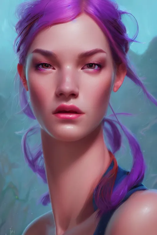 Image similar to ultra detailed close up face portrait of daphne from scooby doo, extremely detailed digital painting, in the style of fenghua zhong and ruan jia and jeremy lipking and peter mohrbacher, mystical colors, rim light, beautiful lighting, 8 k, stunning scene, raytracing, octane, trending on artstation