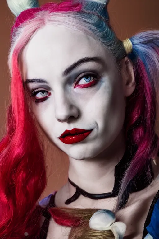 Prompt: Harley Quinn by Monia Merlo