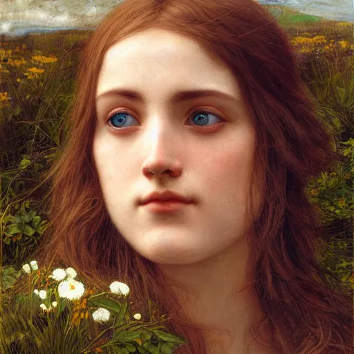 Prompt: wind kissed pictures, ashes, lament,, photorealism, hyper - realism, 4 k, high resolution, hyper detailed, by waterhouse, by godward,