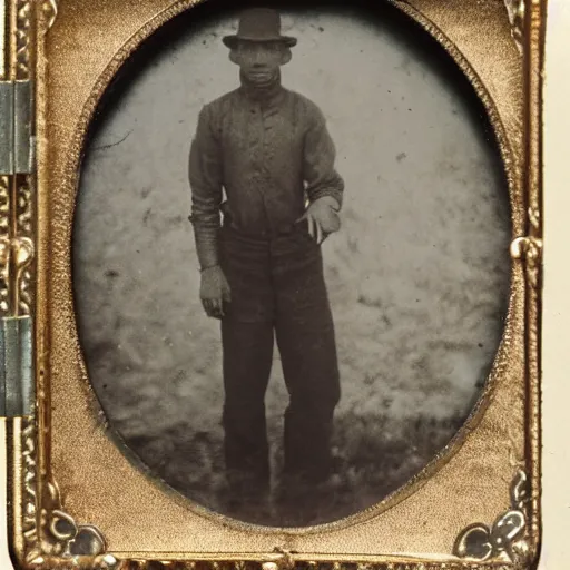 Image similar to Grainy obscure tintype photograph of Gray alien, rural Texas, 1911 photograph