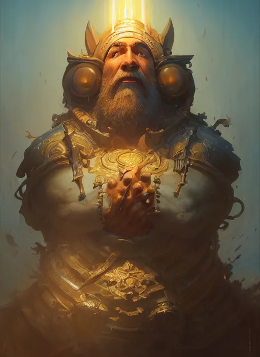 Image similar to high priest of mechan, subsurface scattering, by jesper ejsing, justin gerard, tomasz alen kopera, cgsociety and fenghua zhong, highly detailed, rim light, cinematic lighting, illustration, art, octane render, very coherent, cinematic, hyper realism, high detail, octane render, 8 k