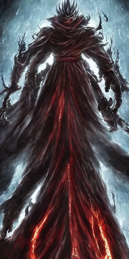 Image similar to bloodborne super saiyan