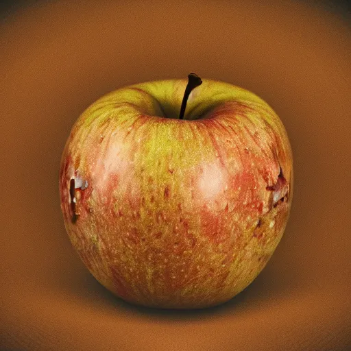 Image similar to a depth image of an apple on a table, lidar scan, depth map, pointcloud