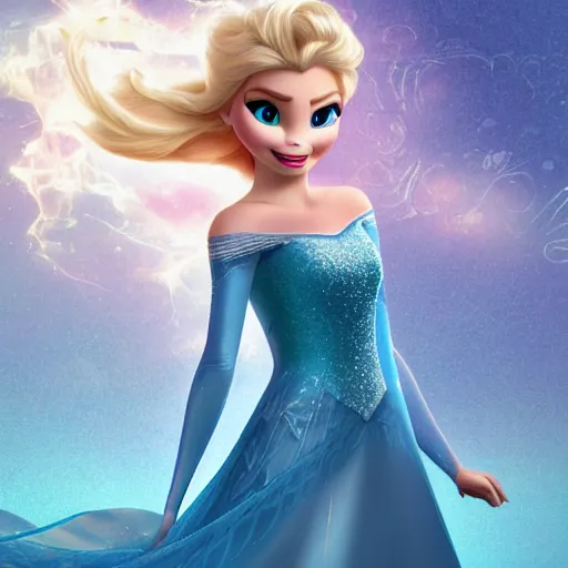 Image similar to epic album cover, elsa barbie, trending on artstation, award - winning art