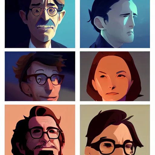 Image similar to face icon stylized minimalist steven spielberg, loftis, cory behance hd by jesper ejsing, by rhads, makoto shinkai and lois van baarle, ilya kuvshinov, rossdraws global illumination