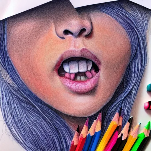 Image similar to Colored pencil art on paper, highly detailed, artstation, PrismaColor