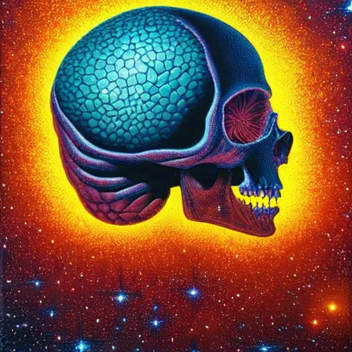 Image similar to ngc 3132 melting mysterious skull landscape by Casey Weldon, dan mumford 8k ultra high definition, upscaled, perfect composition , golden ratio, edge of the world, image credit nasa nat geo