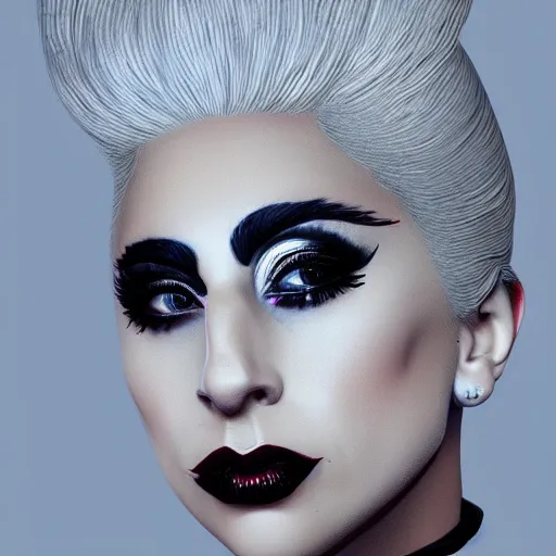 Prompt: detailed 4 k photorealistic lady gaga as harley queen make up and costum in the style of nick ut and eddie adams and margaret bourke and yousuf karshs and alfred eisenstaedt