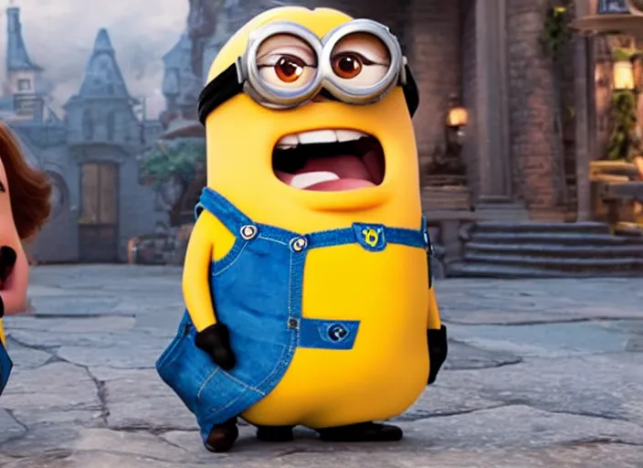 Image similar to film still of Danny Devito as a Minion in Dispicable Me 2010