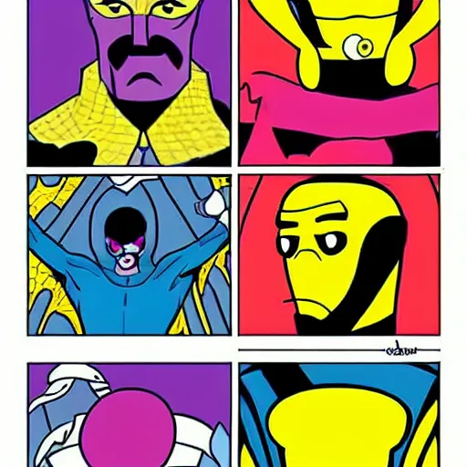 Prompt: Watchmen the Animated Series in the Style of an 80s Saturday Morning Cartoon