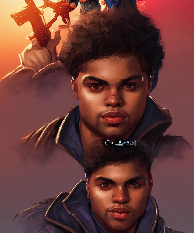 Image similar to fantasy comic style portrait of young charles barkley as a gunslinger, digital illustration by ken taylor and sana takeda, hd, 4 k, intricate, highly detailed!!, character design, cover art, award winning