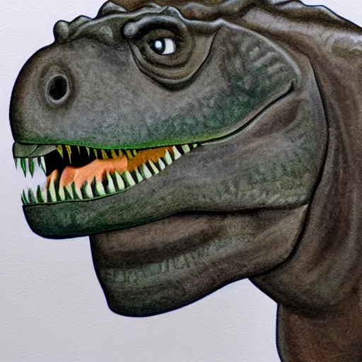 Image similar to a trex portrait