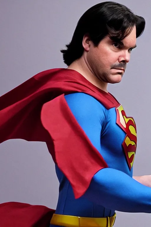 Image similar to matt berry as superman, highly detailed face