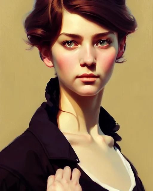 Prompt: stylized portrait of an artistic pose, composition, young fancy victorian lady, realistic shaded, fine details, realistic shaded lighting poster by ilya kuvshinov, magali villeneuve, artgerm, jeremy lipkin and michael garmash and rob rey