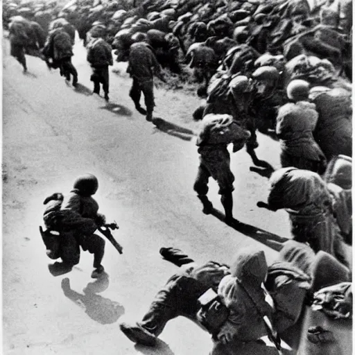 Image similar to the war, by robert capa,